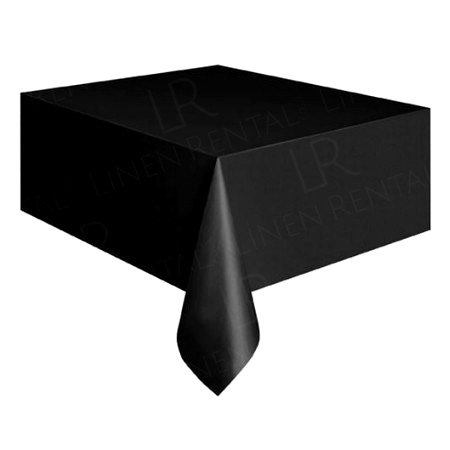 90 x 90 Inch Black Square Tablecloth