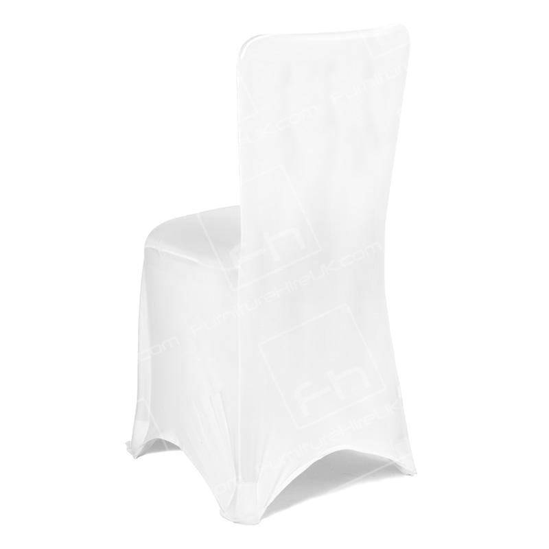 White Fitted Lycra Chair Cover