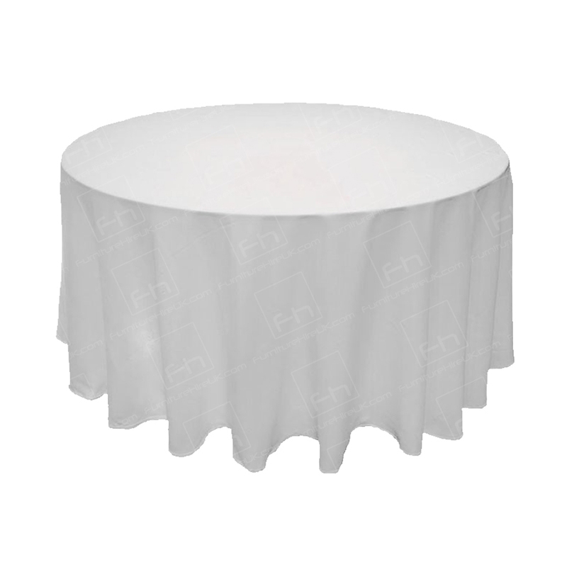 90 Inch Round White Tablecloth (for 3ft) 90 Inch Round White Tablecloth (for 3ft)