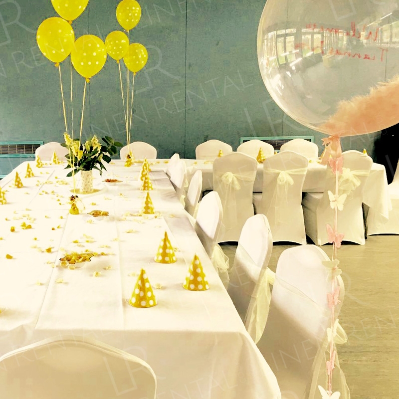 70 x 144 Inch White Tablecloth