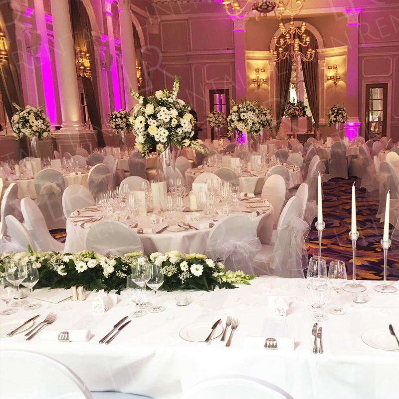 White Fitted Lycra Chair Cover