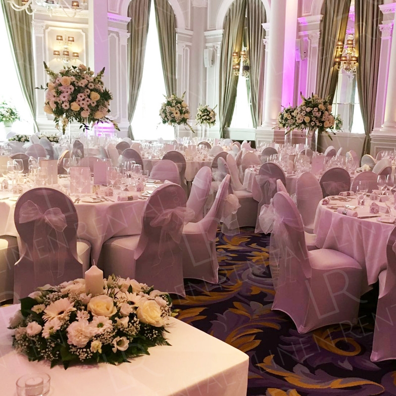 White Fitted Lycra Chair Cover